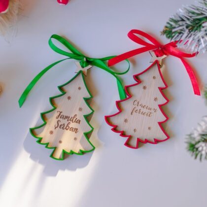 Decorațiune Brăduț din Lemn Personalizabil