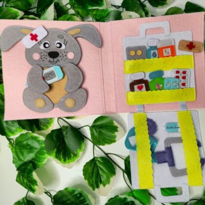 Set de Joacă Doctor din Fetru "Micul Doctor", Personalizabil, Jucărie Montessori pentru Joc de Rol